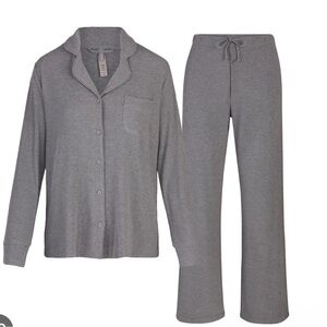 Skims Grey Soft Lounge Pajama Set